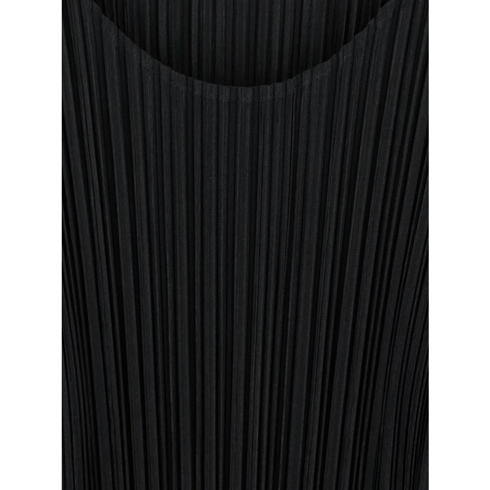 Issey Miyake Geplooide Polyesterbroek Black Dames