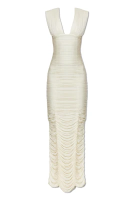 Draped Dress with Back Slit