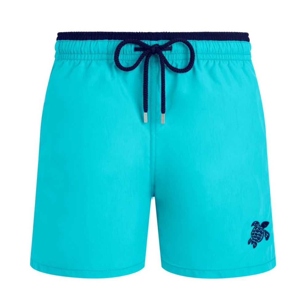 Vilebrequin Tweekleurige effen bicolour zwemshorts voor heren Blue Heren