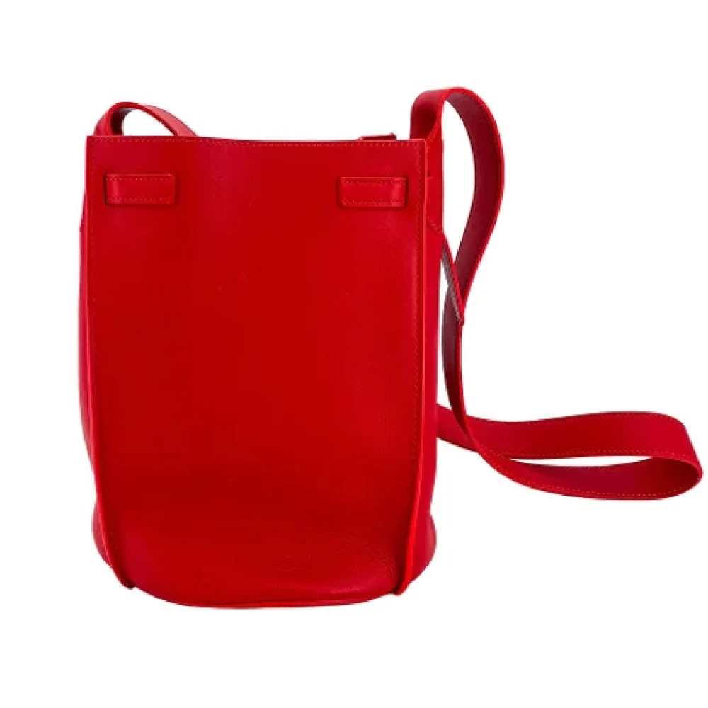 Celine Vintage Tweedehands Rode Leren Celine Tas Red Dames