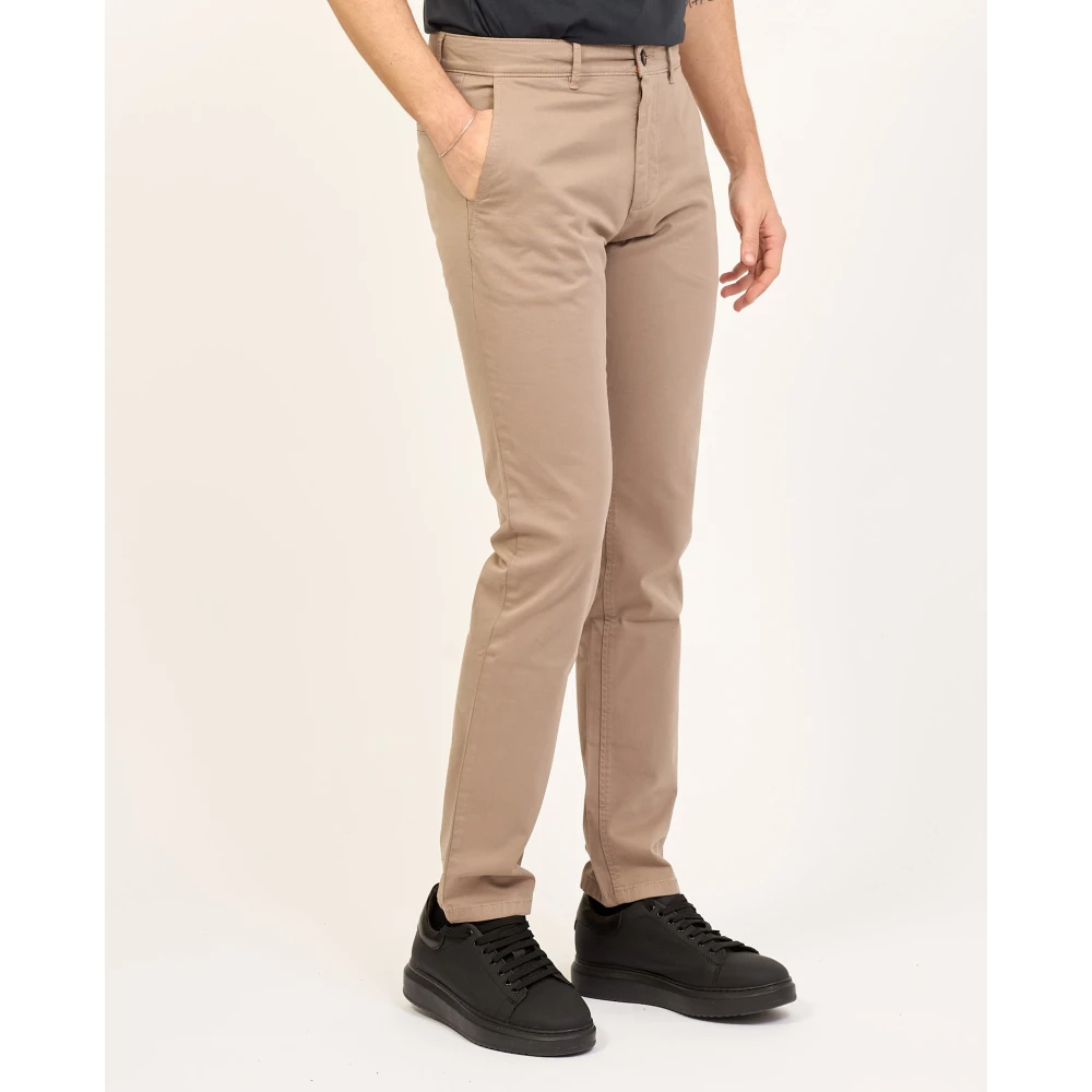 Boss Bruine Chino Broek Slim Fit Brown Heren