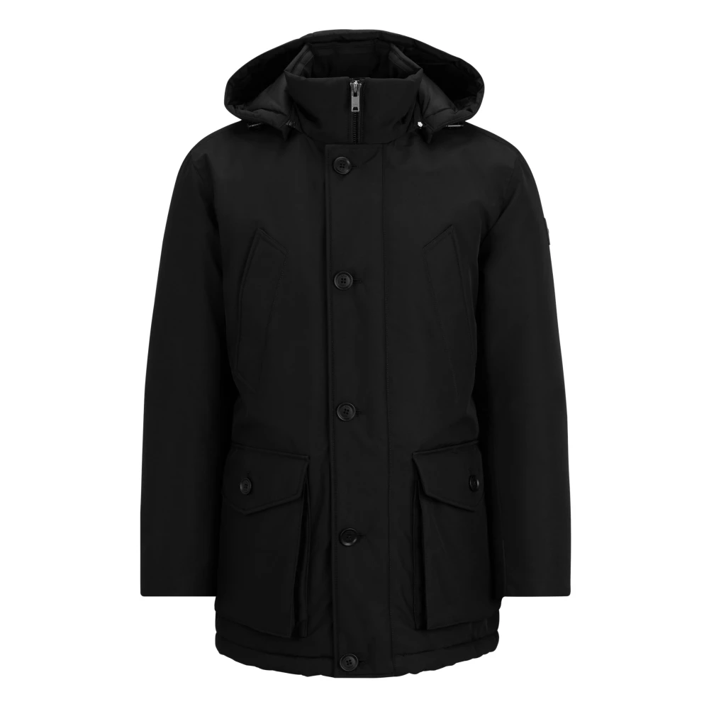 Hugo Boss Heren Oranje Parka met Relaxte Pasvorm Black Heren