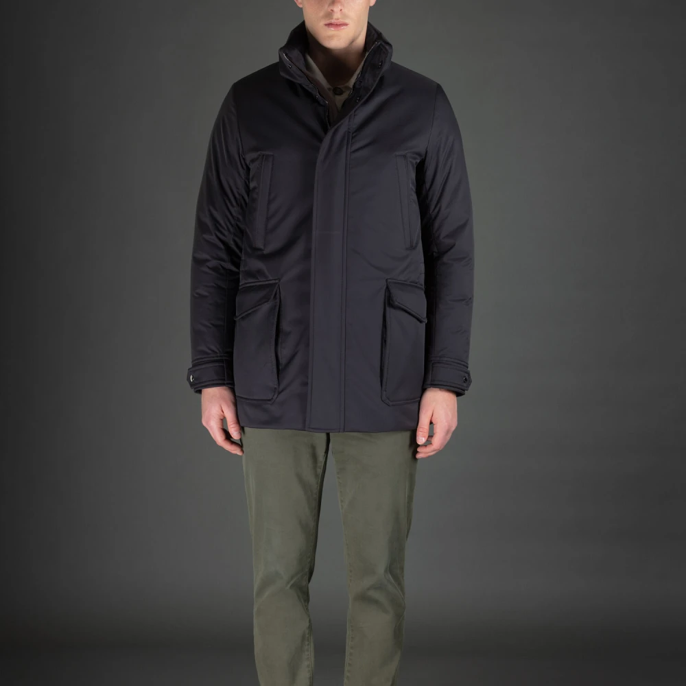 Moorer Acqua Line Jas met Ganzendons Blue Heren