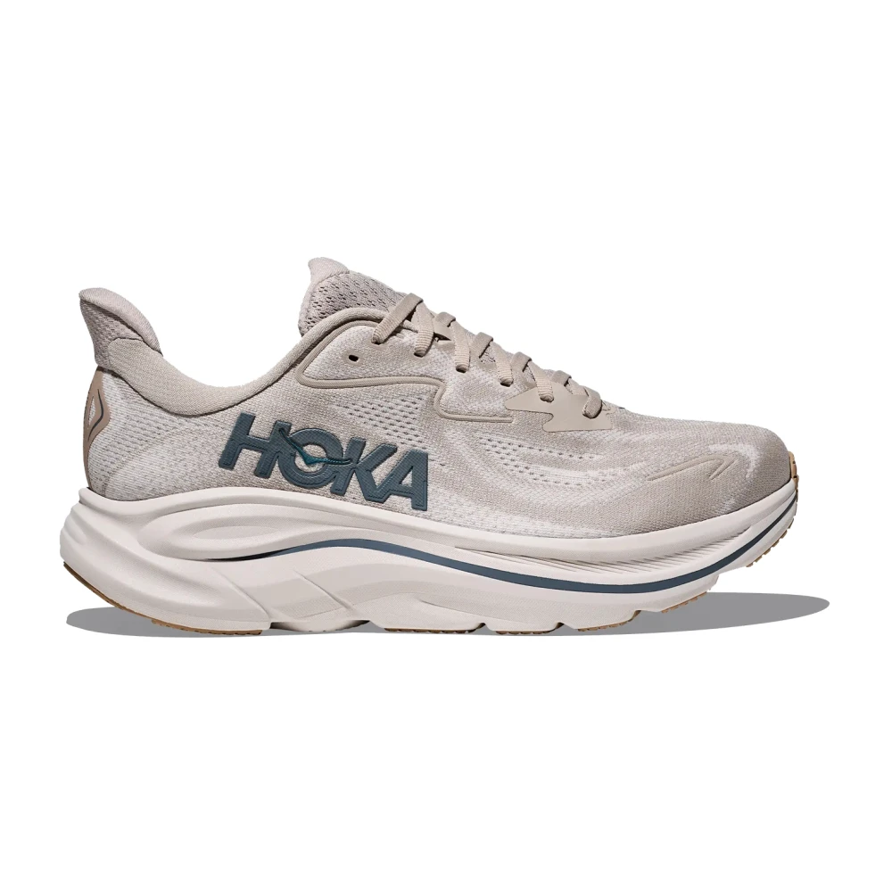 Hoka One One Beige Running Shoes, Male, 9 Uk, Clifton 10 Running Shoe