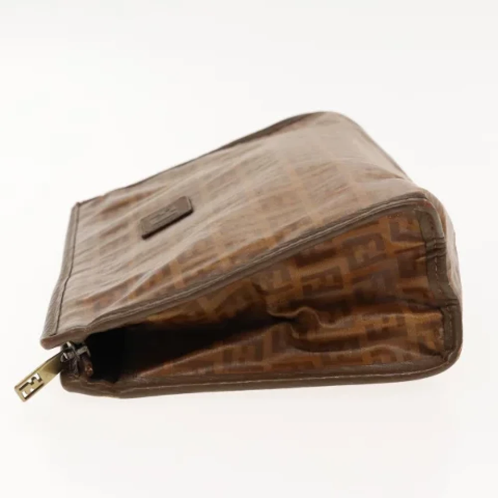 Fendi Vintage Pre-owned Canvas clutches Brown Dames