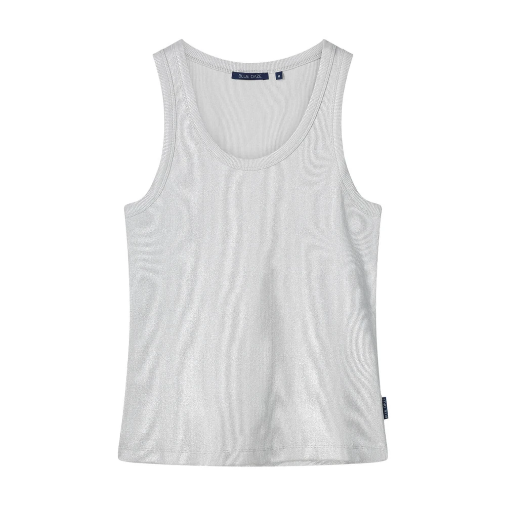 Summum Woman Rib Tanktop Mouwloos Katoen Gray Dames