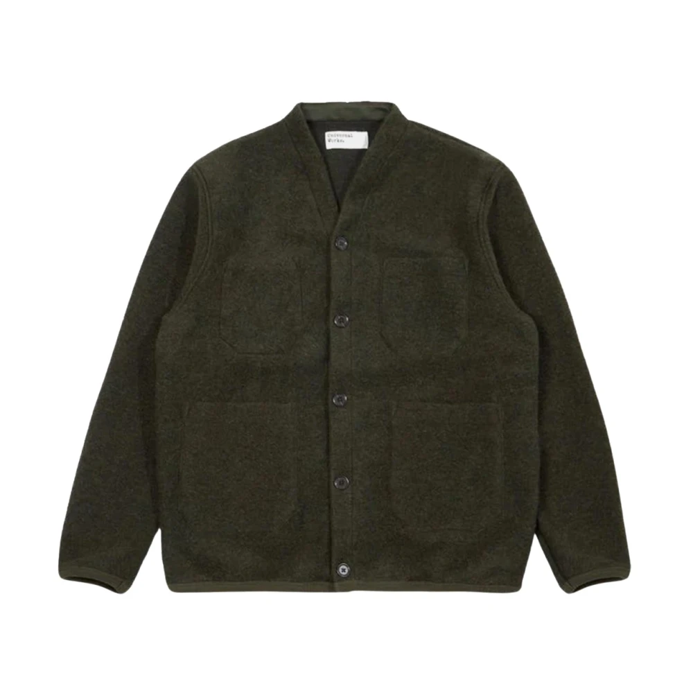 Universal Works , Cardigans, Male, Green, S, Classic Button-Front Cardigan With Pockets