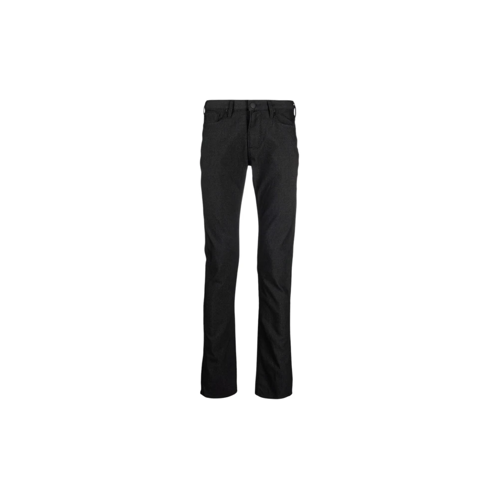 Armani Black Slim Fit J06 Jeans - Male - Slim Fit Jeans - W31 L34 - Jeans