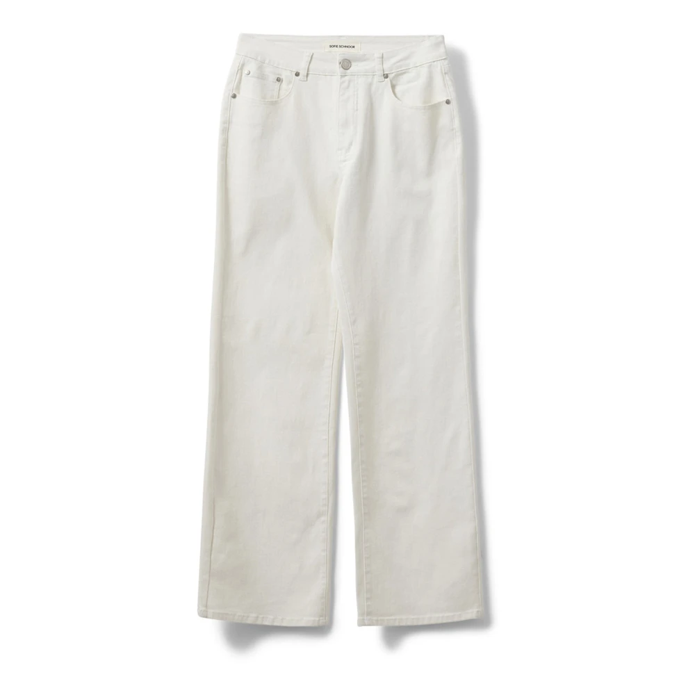 Sofie Schnoor White Wide Jeans, Female, M, Parissw Jeans