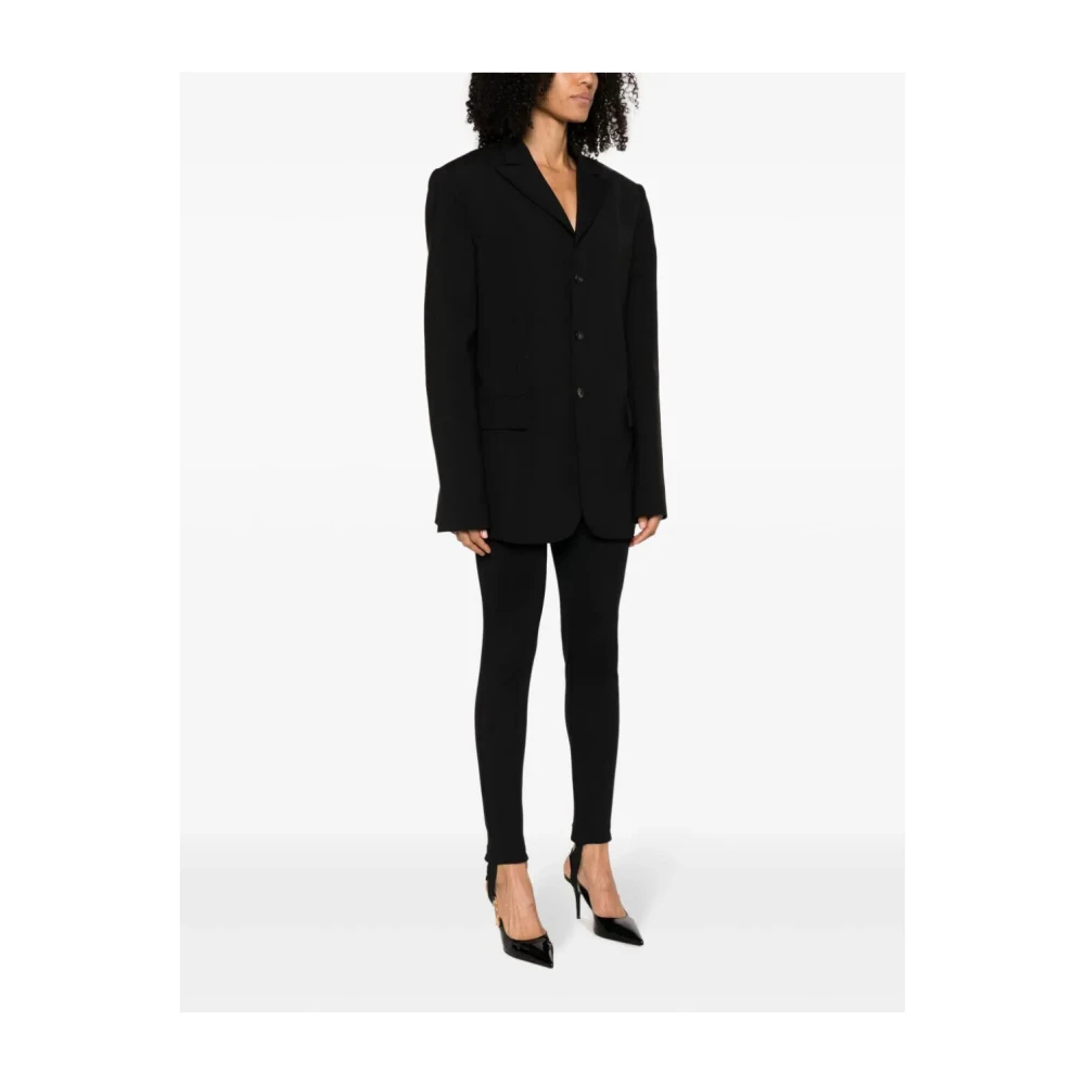 Nensi Dojaka Zwarte getailleerde jas Black Dames