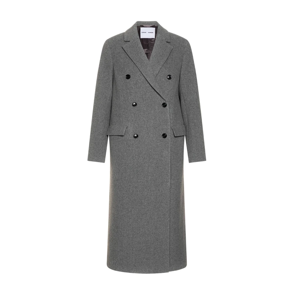 Samsøe Elegante Lange Jas Falcon Gray Dames