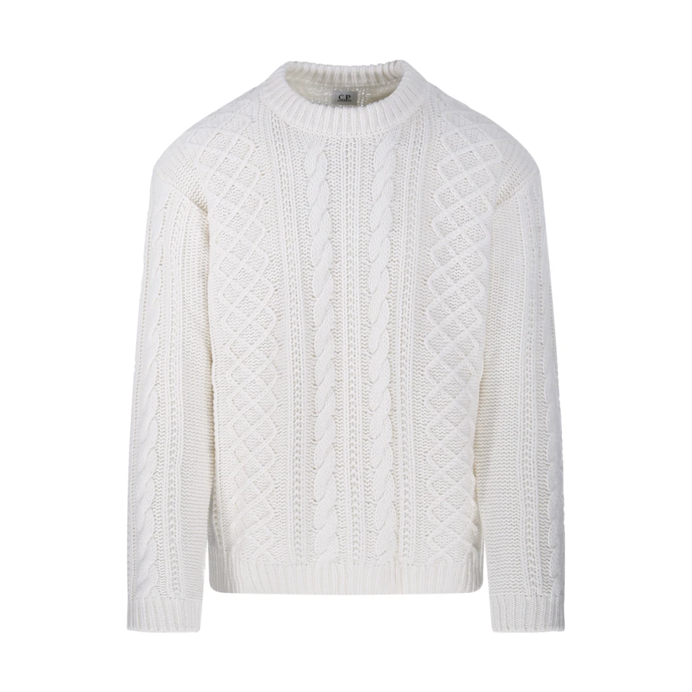 C.P. Company Witte Gauze Crew Neck Sweater White Heren
