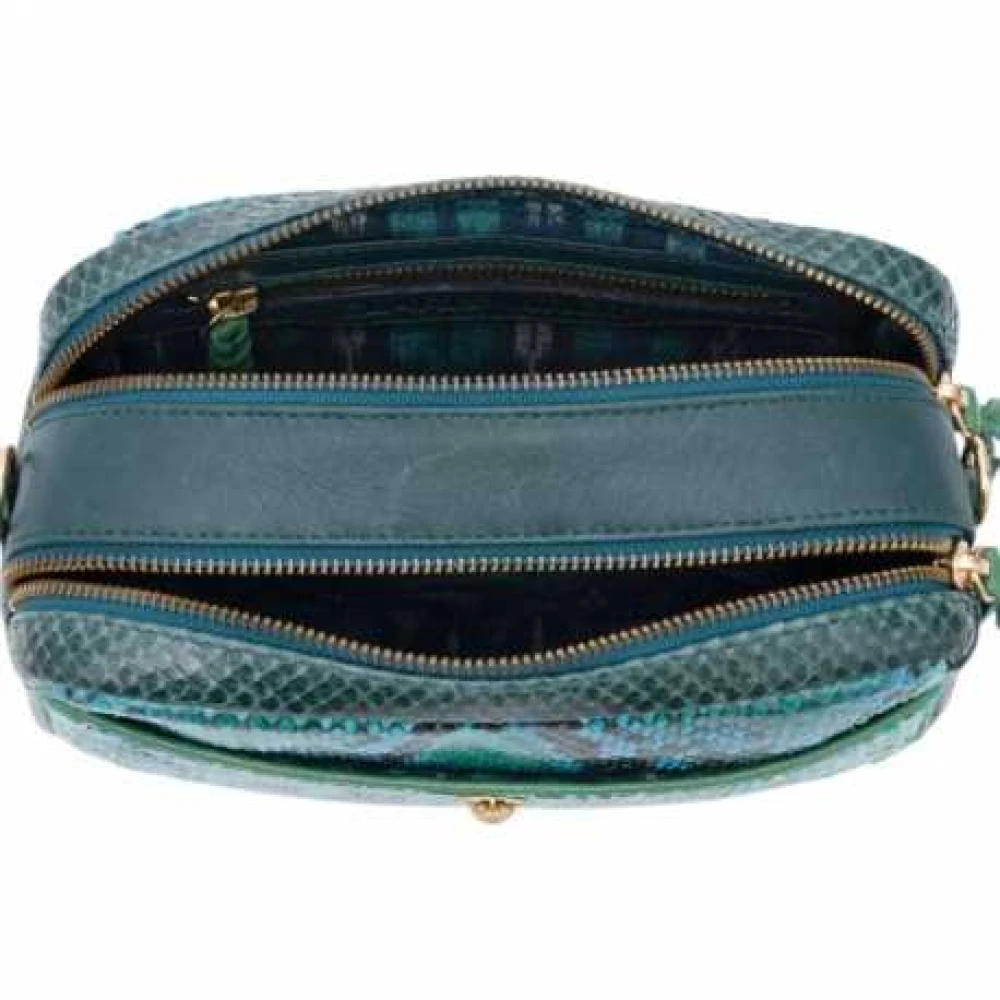 Claris Virot Python Prairie Lily Tas met Rivetten Green Dames