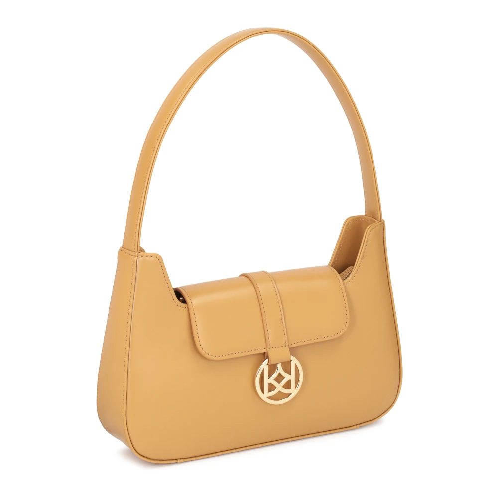 Kazar Lichtbruine Baguette Tas met Klep Brown Dames