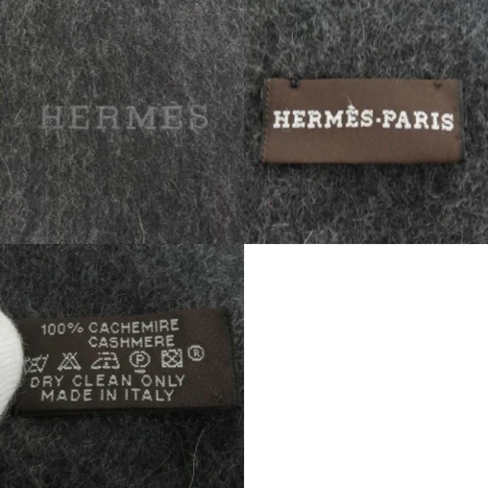 Hermès Vintage Pre-owned Fabric scarves Gray Dames