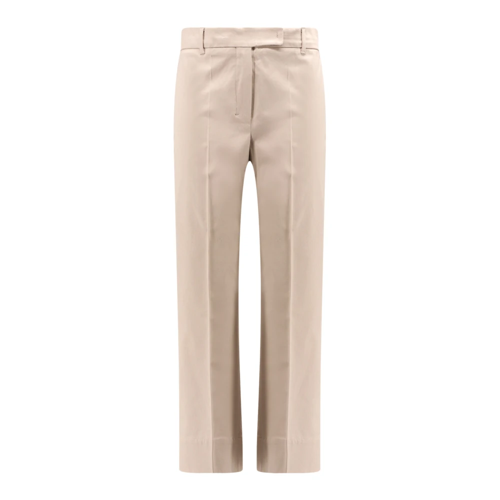 Max Mara Women's Beige Straight Trousers, M, Straight Trousers