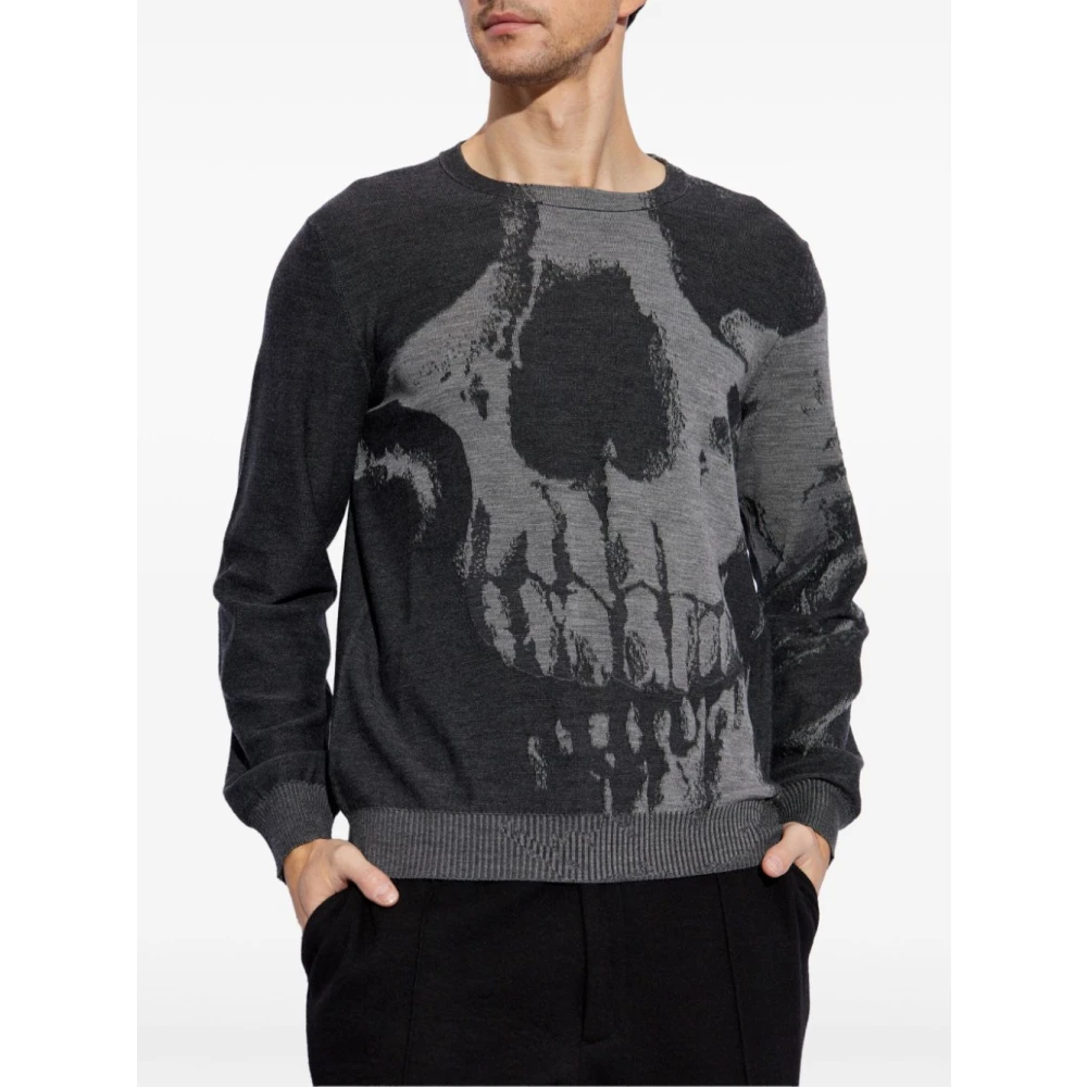 alexander mcqueen Grijze Wollen Trui Gray Heren