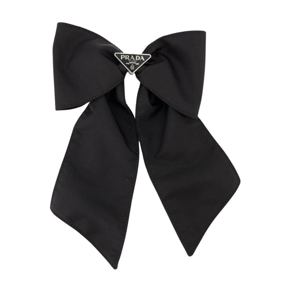 Prada Women's Black Accessories, One Size, Re-Nylon Hair Clip