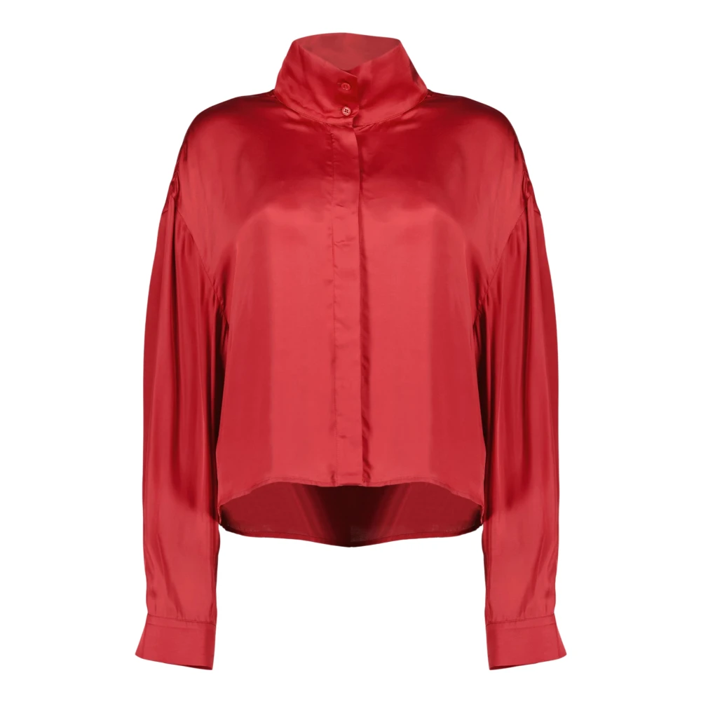 Iro Red High Neck Top - Female - Shirts - Xs - Blouses & Shirts