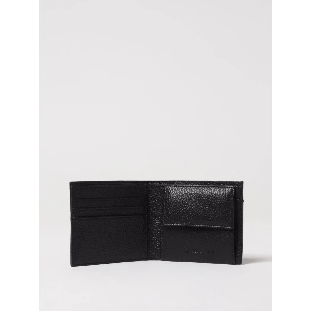 Emporio Armani Zwarte Portemonnees voor Mannen Black Heren
