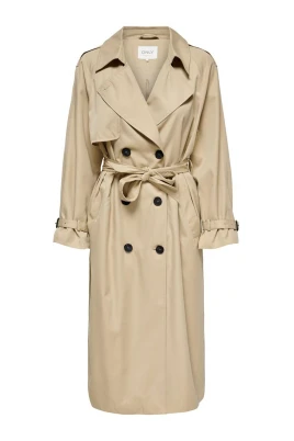 Beige Knappjacka med Reverskrage