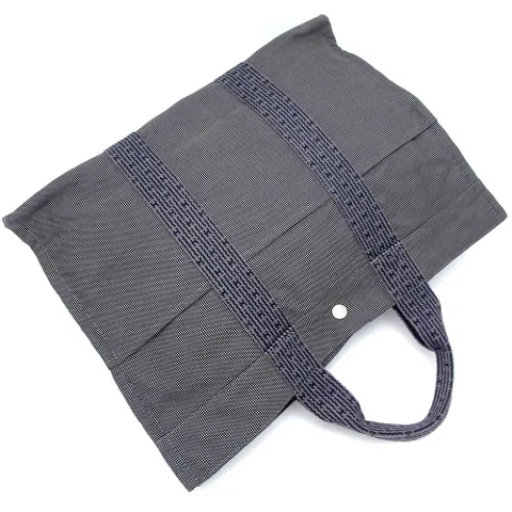 Hermès Vintage Pre-owned Canvas handbags Gray Dames