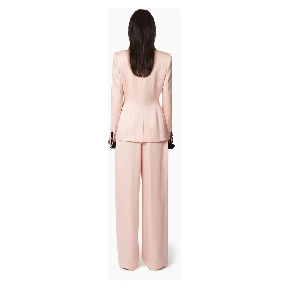 Nina Ricci Geplisseerde Wijde Pijp Pink Dames
