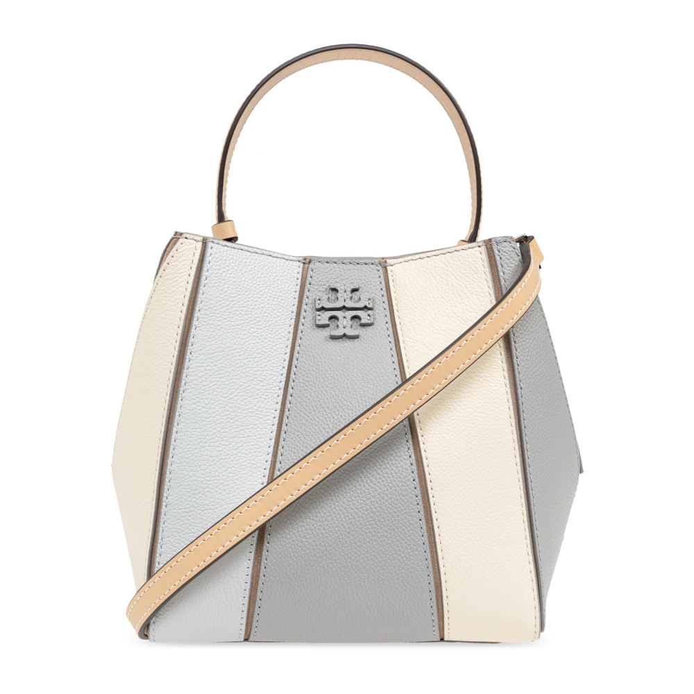 TORY BURCH Bucket bags McGraw Color-block Small Bucket Bag in crème