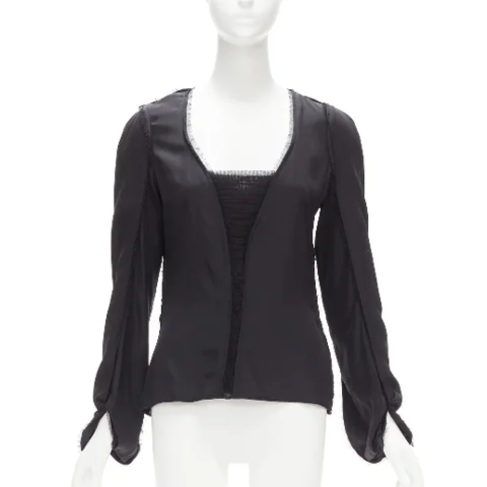 Yves Saint Laurent Vintage Pre-owned Silk tops Black Dames