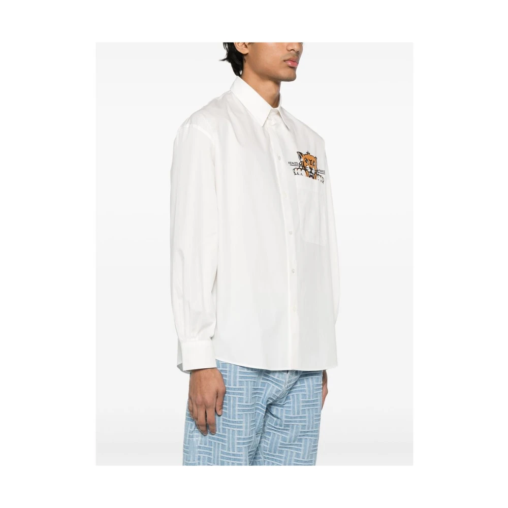 Kenzo Witte Overhemd met Borstzak White Heren