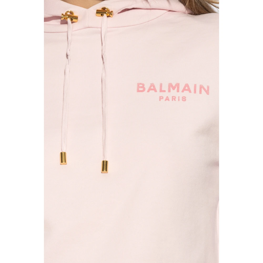 Balmain Sweatshirt met logo Pink Dames