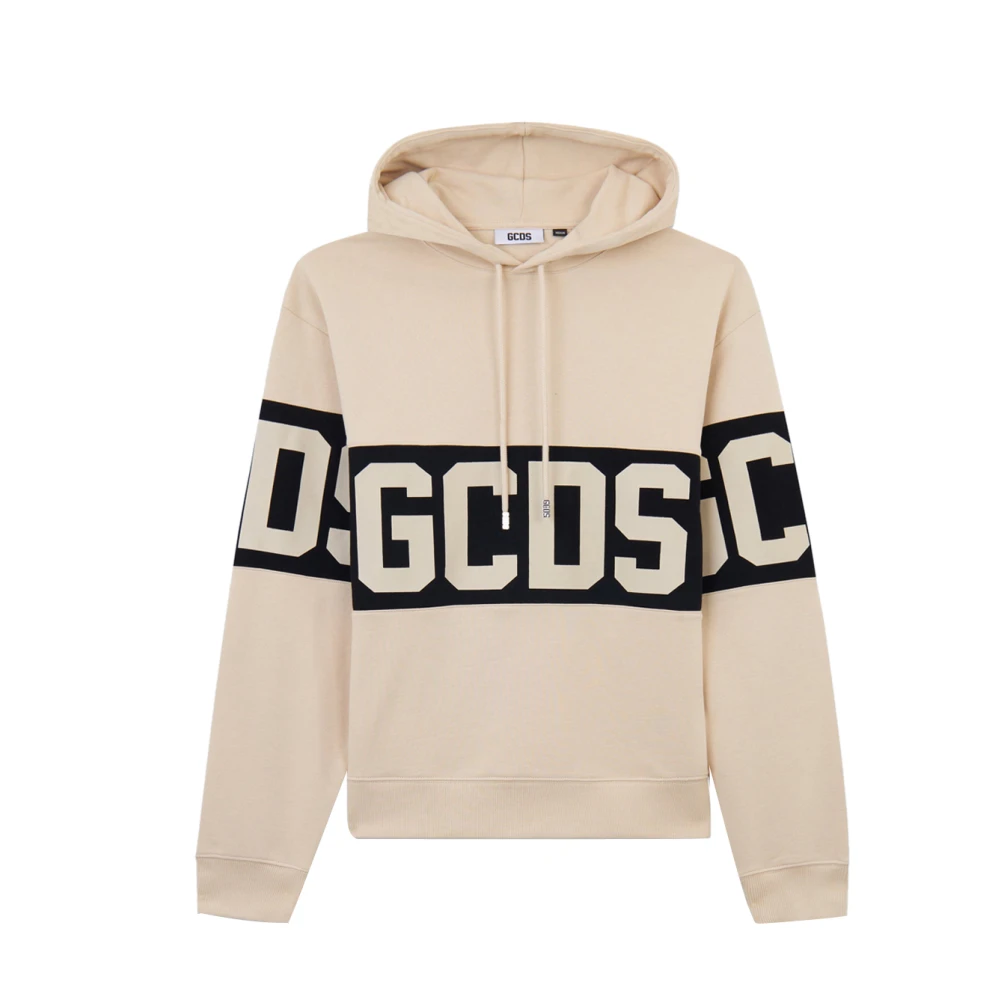 Gcds Beige Hoodie - Male - Hoodies - S - Sweatshirts & Hoodies