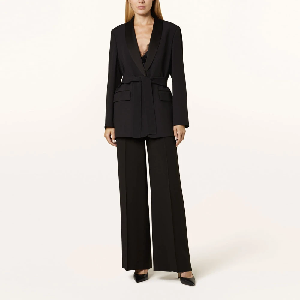 Hugo Boss Elegant Oversize Fit Blazer Black Dames