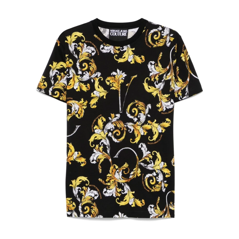 Versace Jeans Couture Zwarte T-shirts en Polo's Multicolor Heren
