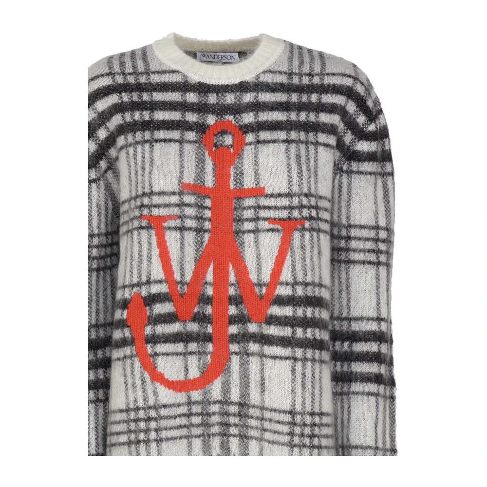 JW Anderson Witte Sweaters met Logo Borduursel White Dames