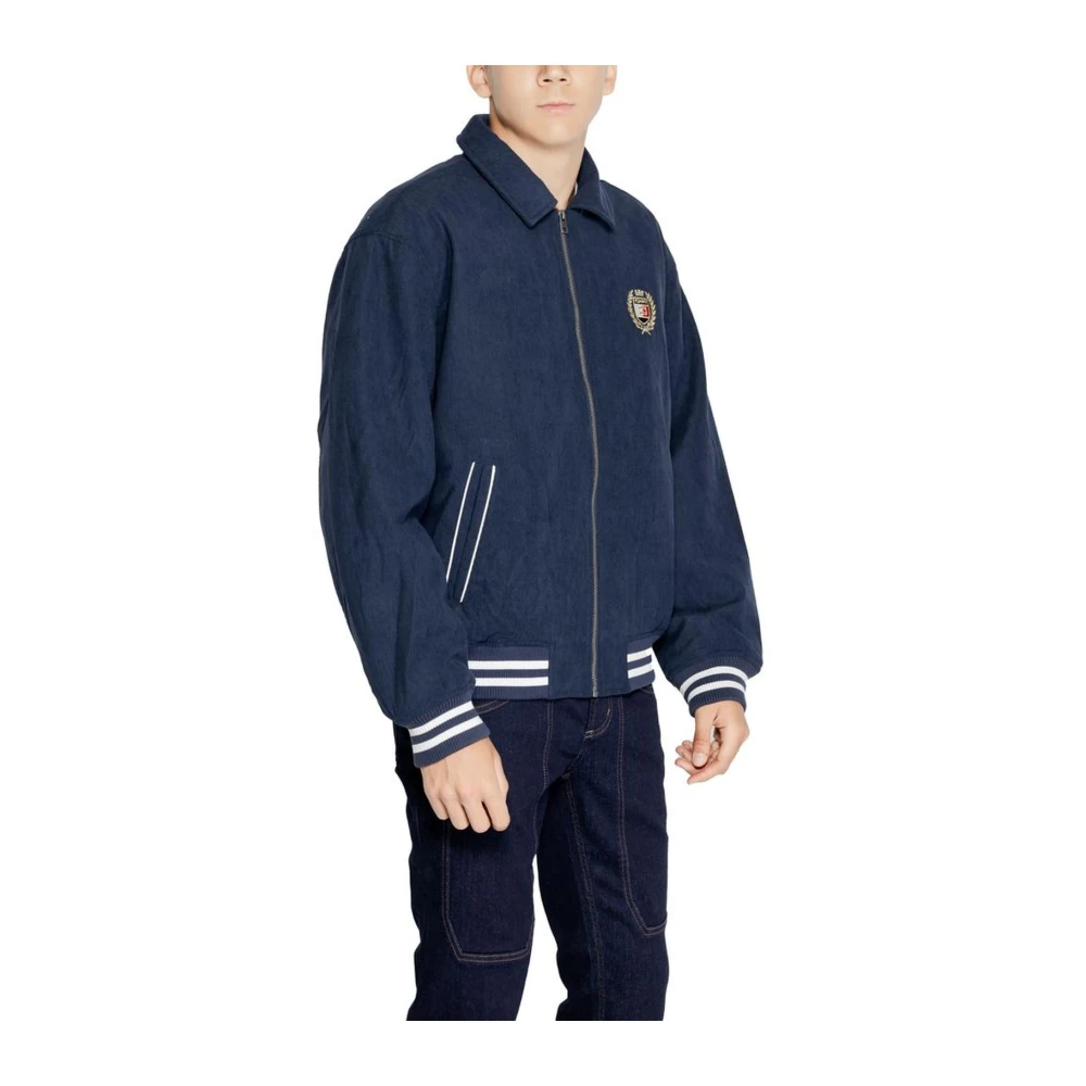 Tommy Jeans Blauwe Polyester Herenjas Herfst Winter Collectie Blue Heren