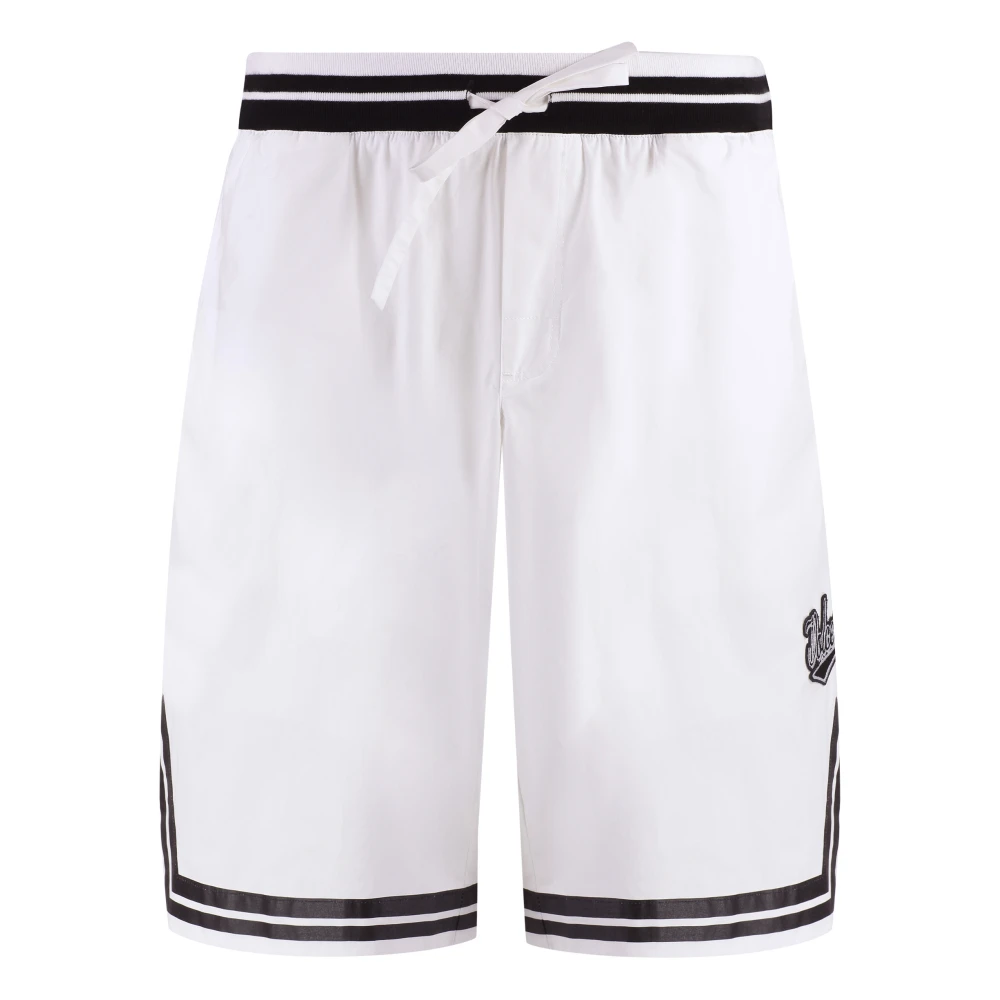 Dolce & Gabbana Men's White Cotton Bermuda Shorts