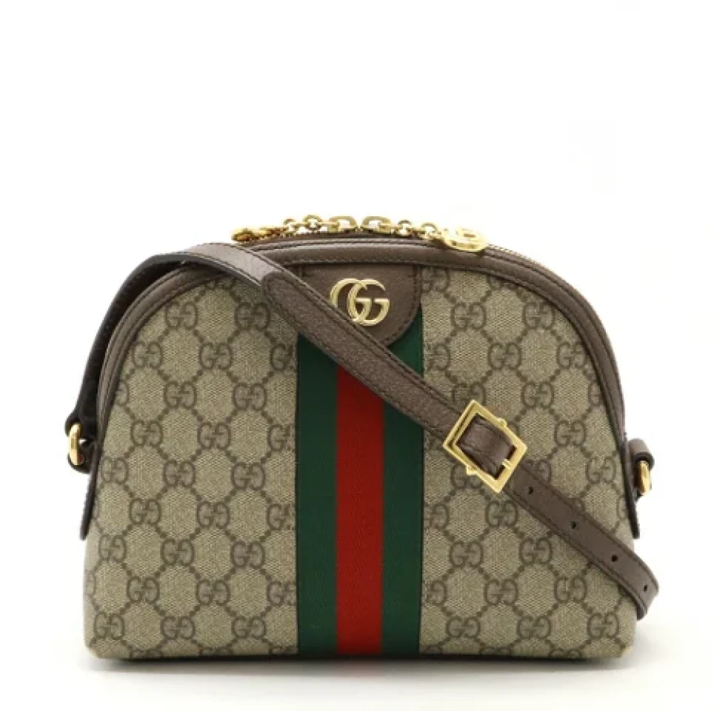 Gucci Vintage Pre-owned Canvas gucci-bags Beige Dames