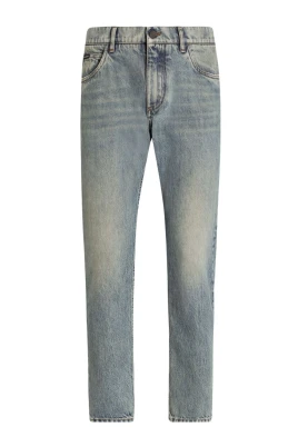 Denim Jeans med Placca Ficka