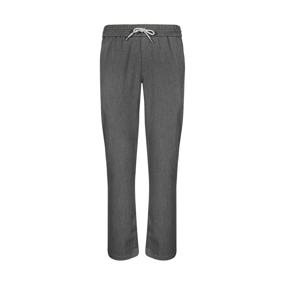 Les Deux Broek met elastische taille en achterzakken Gray Heren
