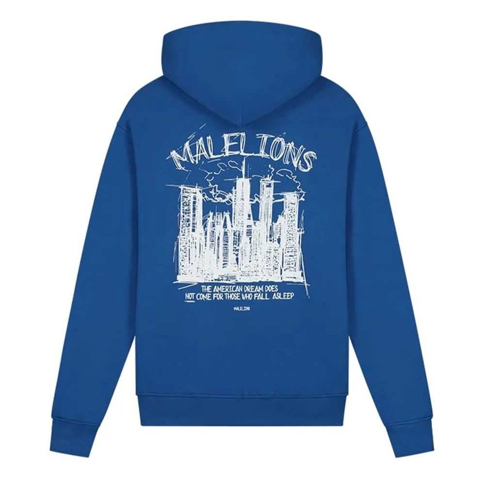 Malelions Hoodie in Kobaltblauw Herenlions Blue Heren