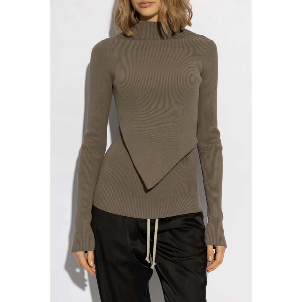 Rick Owens Geribbelde top Babel Brown Dames