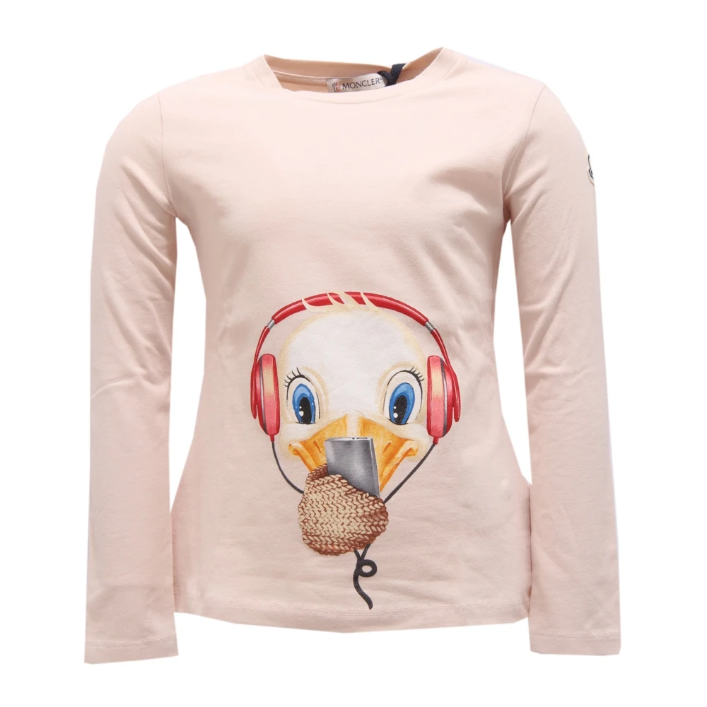 Moncler Girls Pink 4 Y, Maglia Girocollo
