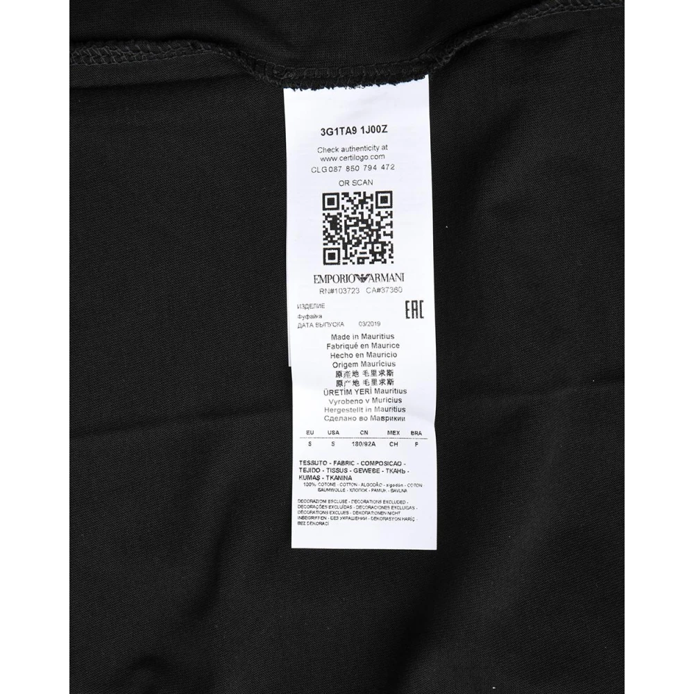 Emporio Armani Sweatshirts Black Heren