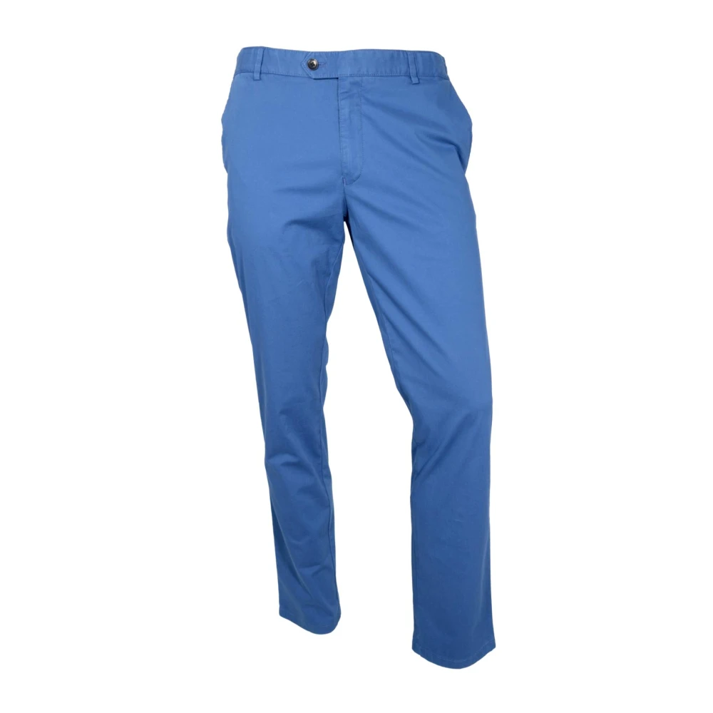 Meyer Men's Blue Oslo Perfect Fit Flex Trousers - Suit Trousers - W42 L32 - Trousers