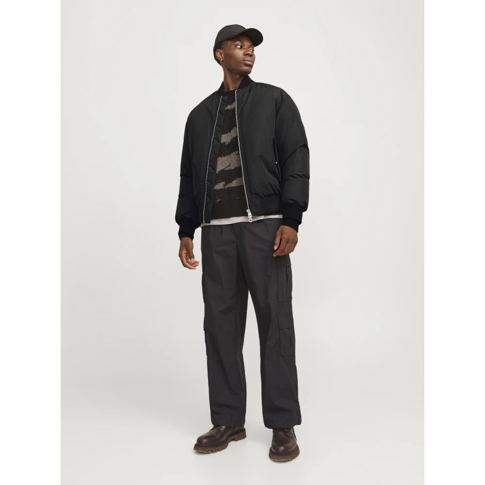 jack & jones Zachte Utility Bomber Jas Black Heren