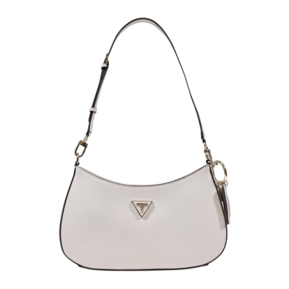 Guess Witte Leren Handtas Herfst Winter Stijl White Dames