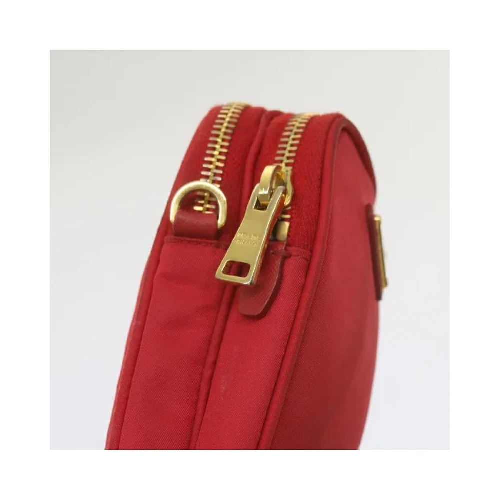 Prada Vintage Pre-owned Nylon prada-bags Red Dames