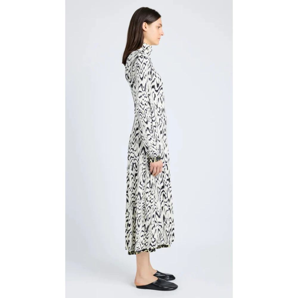 Proenza Schouler Abstract Motief Jersey Jurk White Dames