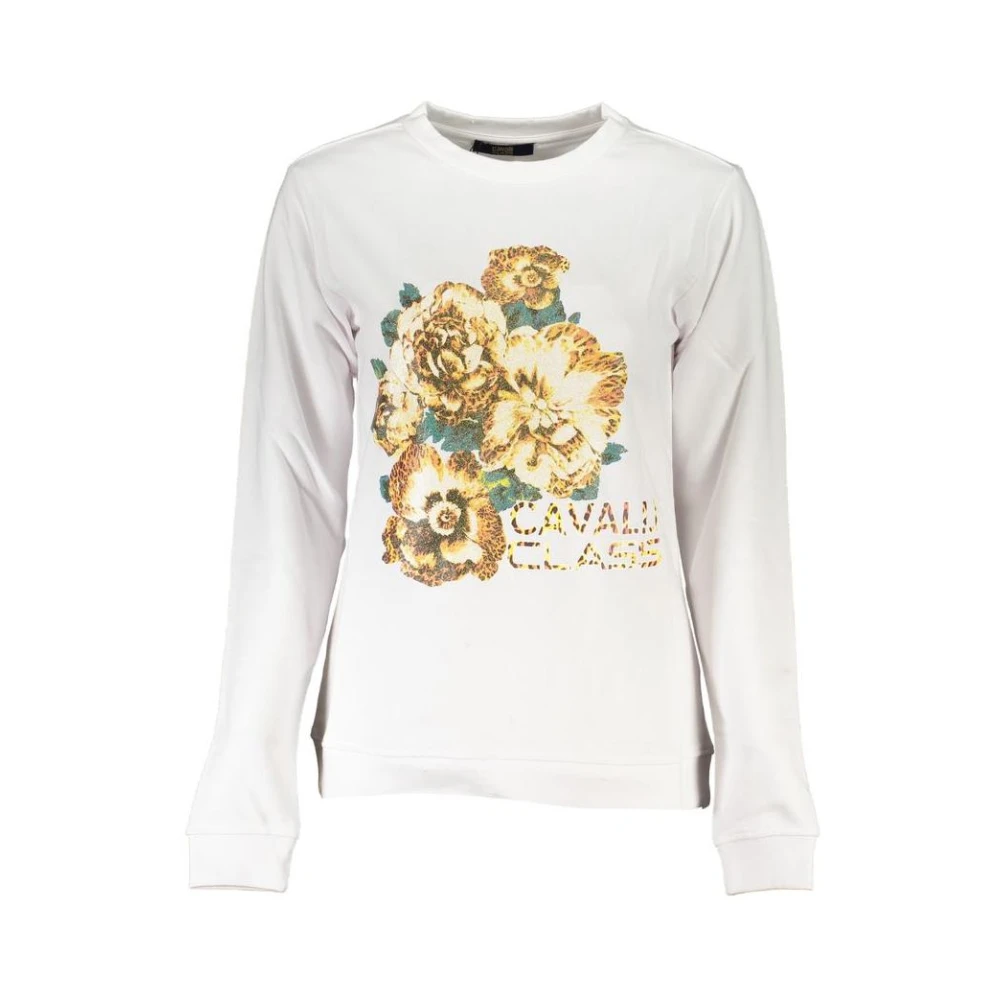 Cavalli Class Women's White Floral Print Sweatshirt - Sweatshirts - Xs - Sweatshirts & Hoodies